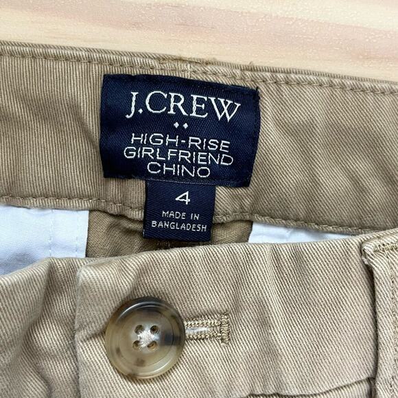 J.Crew High Rise Girlfriend Chino Pant in Camel Tan, Size 4 - Picture 4 of 12